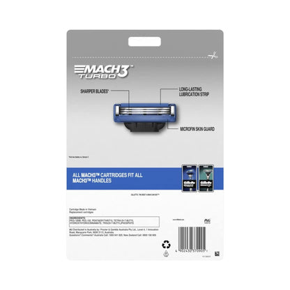 Gillette Mach3 Turbo Razor Blade Refills 16 Pack