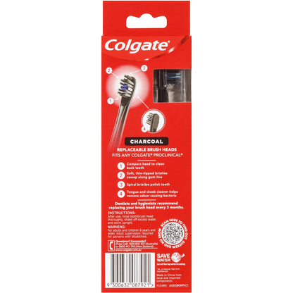 Colgate Pro Clinical Deep Clean Brush Heads 2 Pack Black