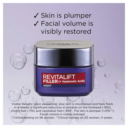 L'Oreal Paris Revitalift Filler [HA] Night Moisturiser 50ml