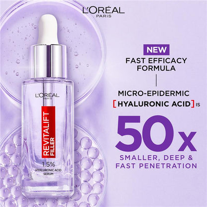 L'Oreal Paris Revitalift Filler Hyaluronic Acid Anti Wrinkle Serum 30ml