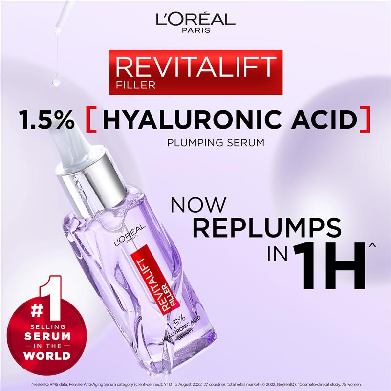 L'Oreal Paris Revitalift Filler Hyaluronic Acid Anti Wrinkle Serum 30ml