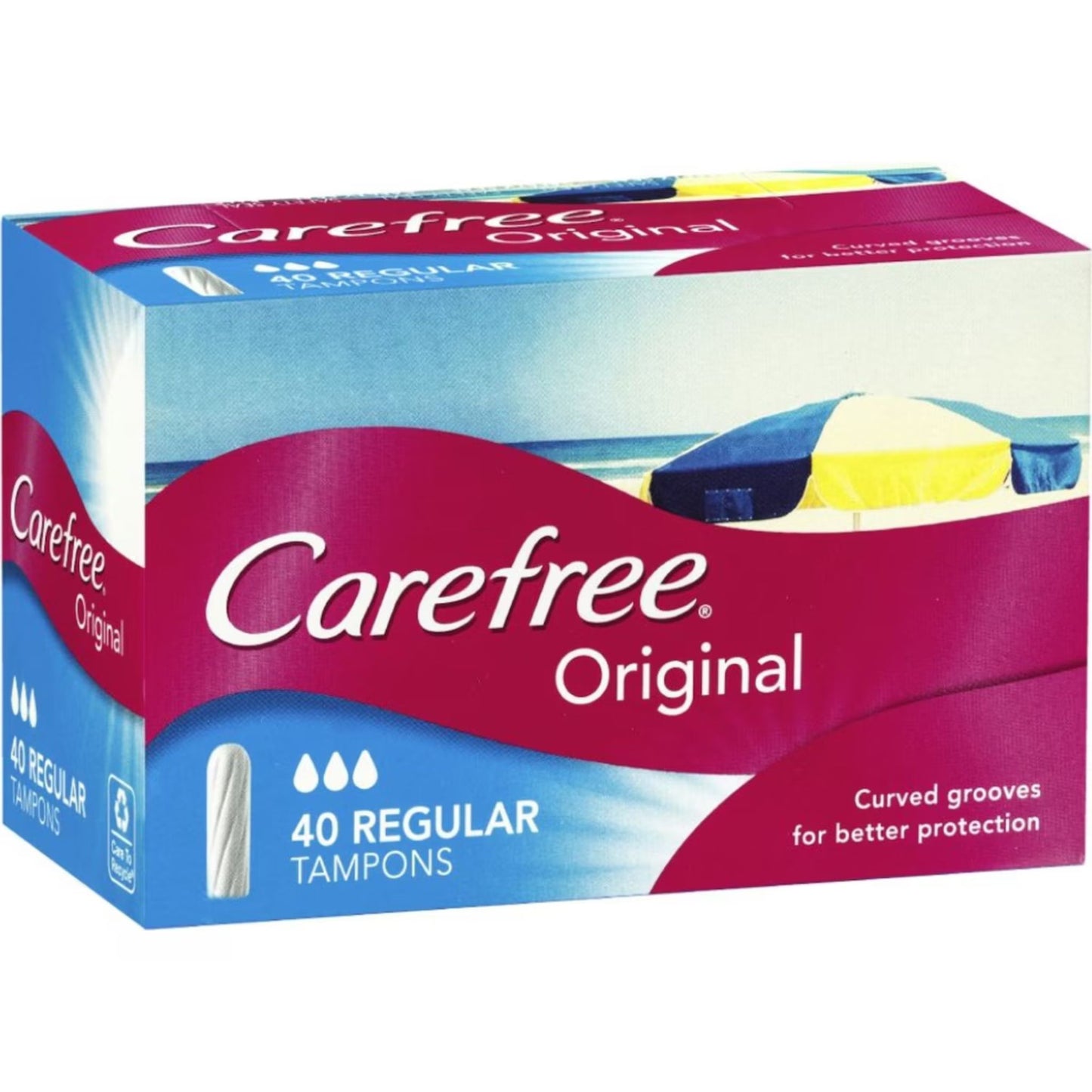 Carefree Original Tampons Regular 40 Pack (6 x)