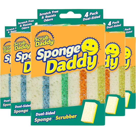 Scrub Daddy Dual-Sided Sponge + Scrubber 5 x 4 Pack