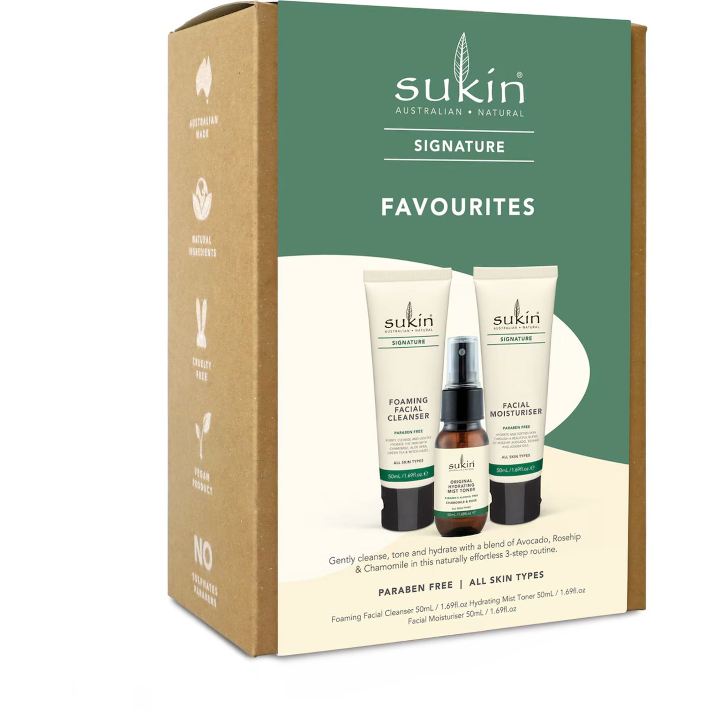 Sukin Signature Favourites Trio Gift Pack - Cleanse, Tone & Hydrate